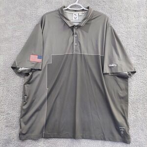 Volition Polo Shirt Mens XXL Gray America Golf Quick Trip Logo UPF 50 Casual